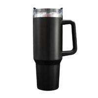 Termo Color Negro  Hermético Acero Inoxidable 1200Ml Con Sorbete Practico Moderno Vaso Térmico