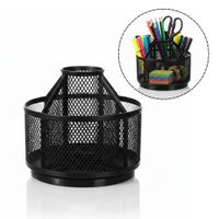 Organizador Giratorio de Escritorio 5 Divisiones Metal Mesh