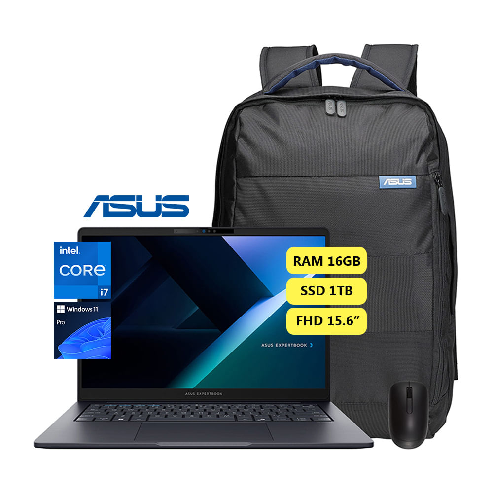 Laptop ASUS B1503CVA-S74331X Intel Core i7 13va Gen Ram 16GB SSD 1 TB 15.6 FHD 90NX0801-M04T00