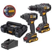 COMBO TALADRO PERCUTOR ATORNILLADOR DE IMPACTO 215Nm BRUSHLES 18V CAT