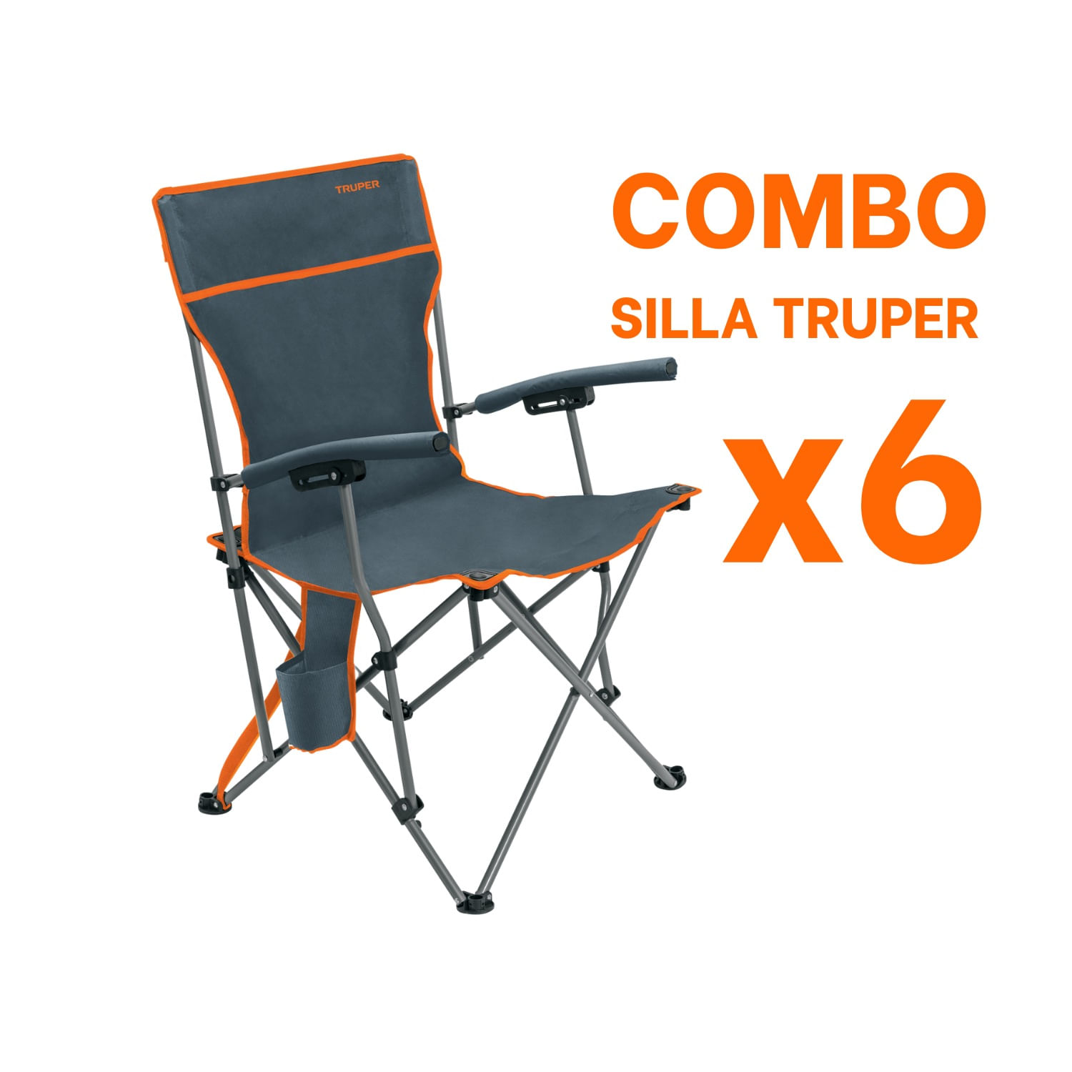 Combo Silla Plegable para playa  X6 Truper 61025-X6