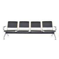 Tandem De Espera Aeropuerto Semi Tapiz Negro 4 Asientos Ofideas
