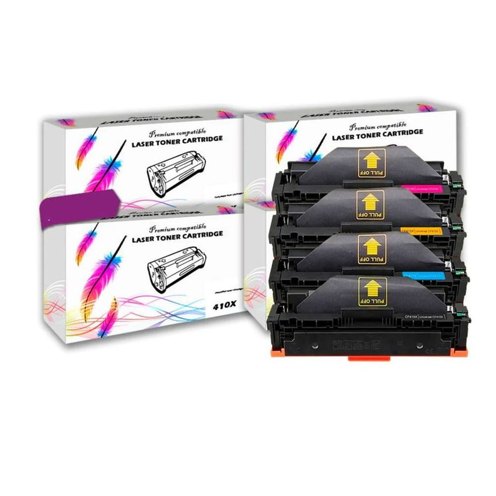 Kit de toner HP Compatible 410X CYMK M452dn M477fdn Con CHIP