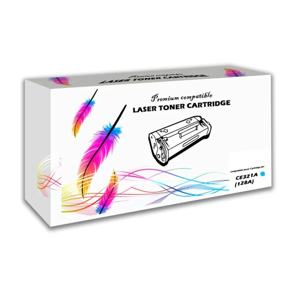 Toner Compatible HP 128A Cyan LaserJet PRO CP3525 CM3530