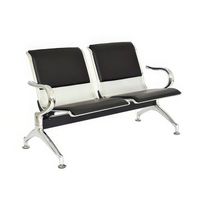 Tandem De Espera Aeropuerto Semi Tapiz Negro 2 Asientos Ofideas
