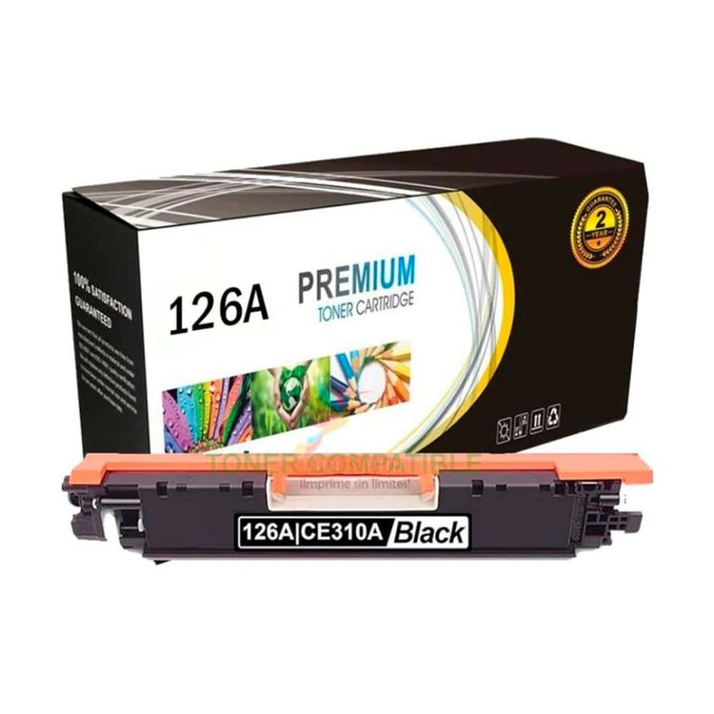 Toner HP Compatible 126A CE310A L.J. CP1025 Negro 1.200 Paginas