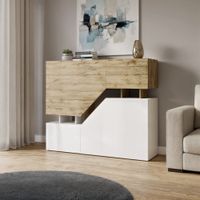Aparador Escanor 4 puertas Blanco y Marron - Masiva Home