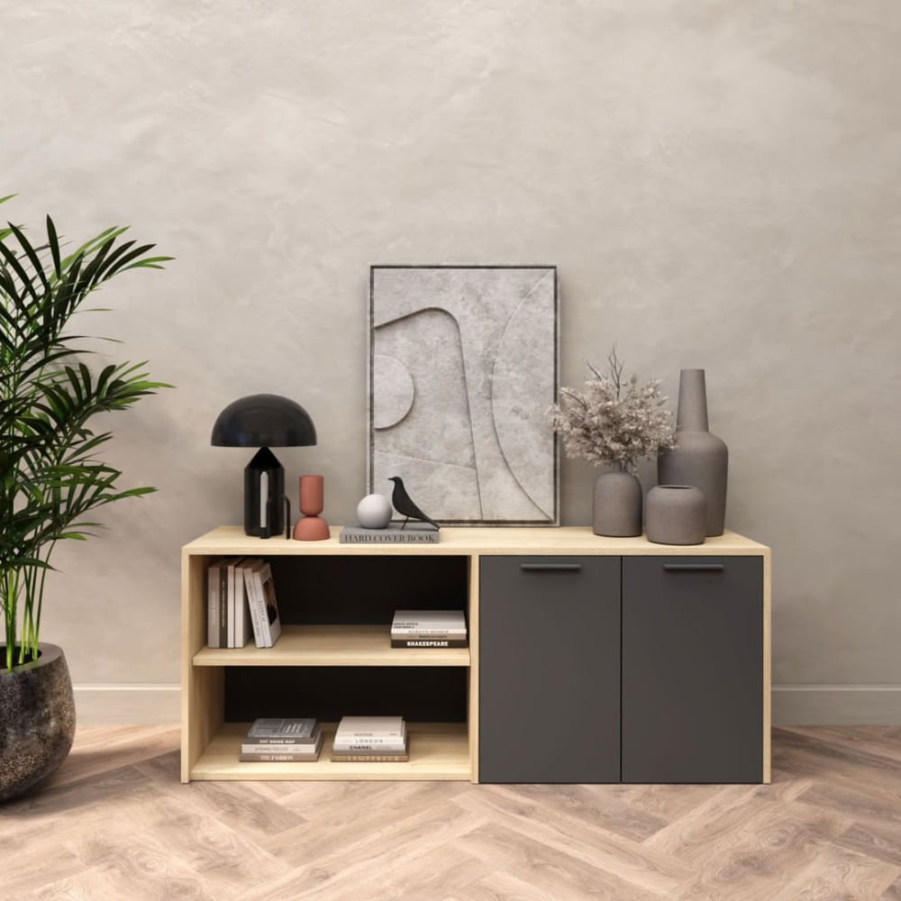 Aparador Renato 2 puertas Negro y marron | Masiva Home