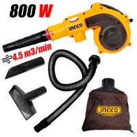 SOPLADORA ASPIRADORA INDUSTRIAL INGCO AB8038 800W BOLSA RECOLECTORA Y ACCESORIOS