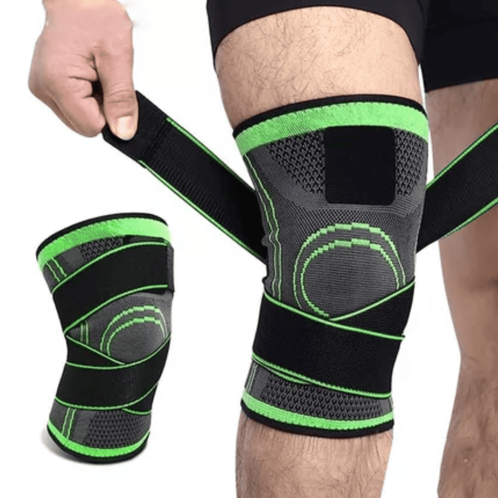 Rodillera Deportiva de Compresión con Correas de Ajuste - Talla Estándar