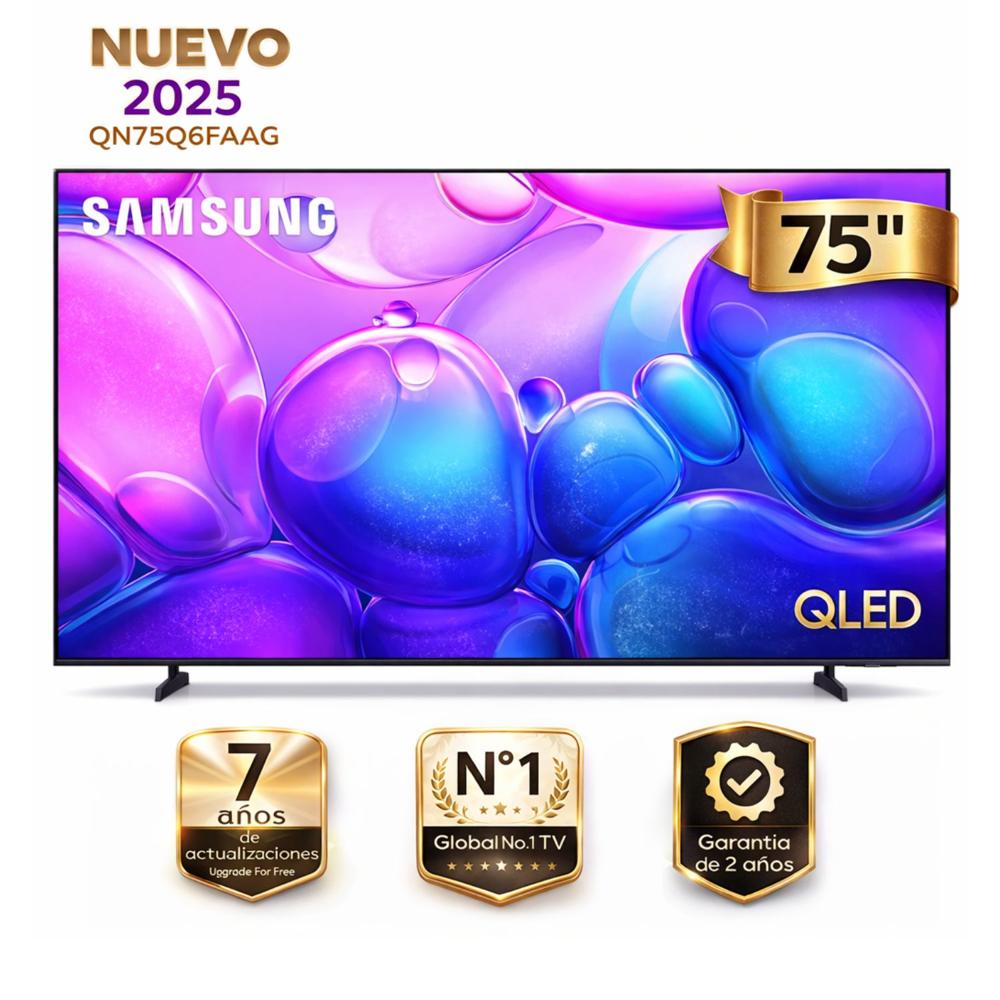 Televisor Samsung 75 Qled  QN75Q6FAAGXPE 4k UHD Tizen Smart Tv 2025
