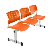 Banqueta De Espera Butterfly Naranja 3 Asientos Eg Ofideas