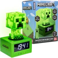 RELOJ DESPERTADOR LUZ Y SONIDO CREEPER MINECRAFT PALADONE