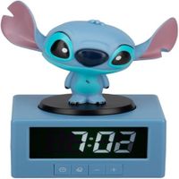 RELOJ DESPERTADOR CON LUZ NOCTURNA Y ALARMA STITCH DISNEY PALADONE