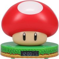 RELOJ DESPERTADOR MUSHROOM LUZ Y SONIDO SUPER MARIO PALADONE