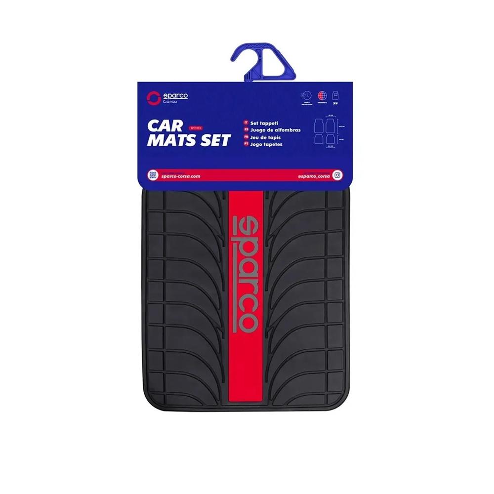 Piso SPARCO Para Auto x5 Piezas Rojo