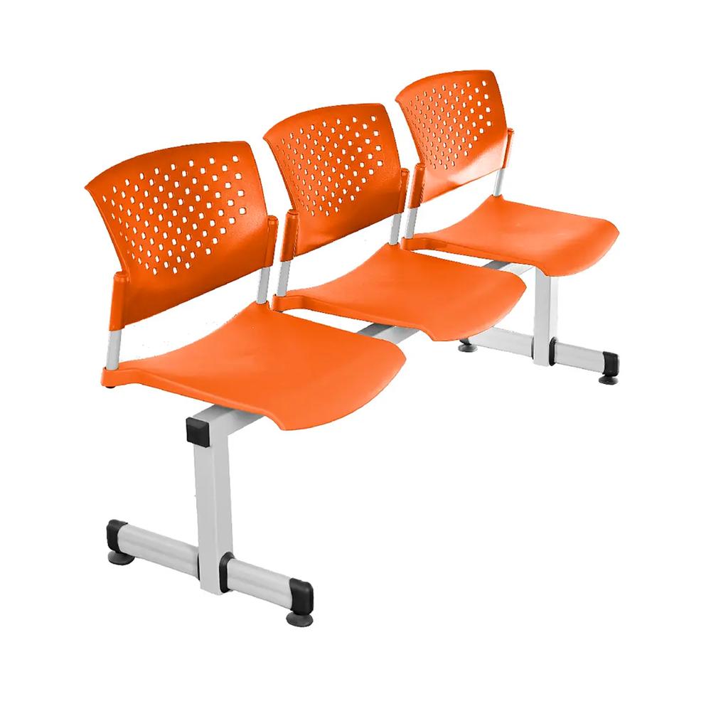 Banqueta De Espera Butterfly Naranja 3 Asientos Eg Ofideas