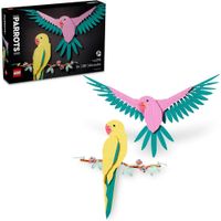 LEGO ARTE FAUNA: GUACAMAYOS, MURAL DE NATURALEZA PARA DECORACIÓN Y EXHIBICIÓN