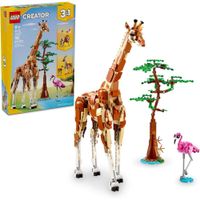 LEGO CREATOR 3 EN 1 ANIMALES DE SAFARI: JIRAFA, GACELA O LEÓN PARA NIÑOS