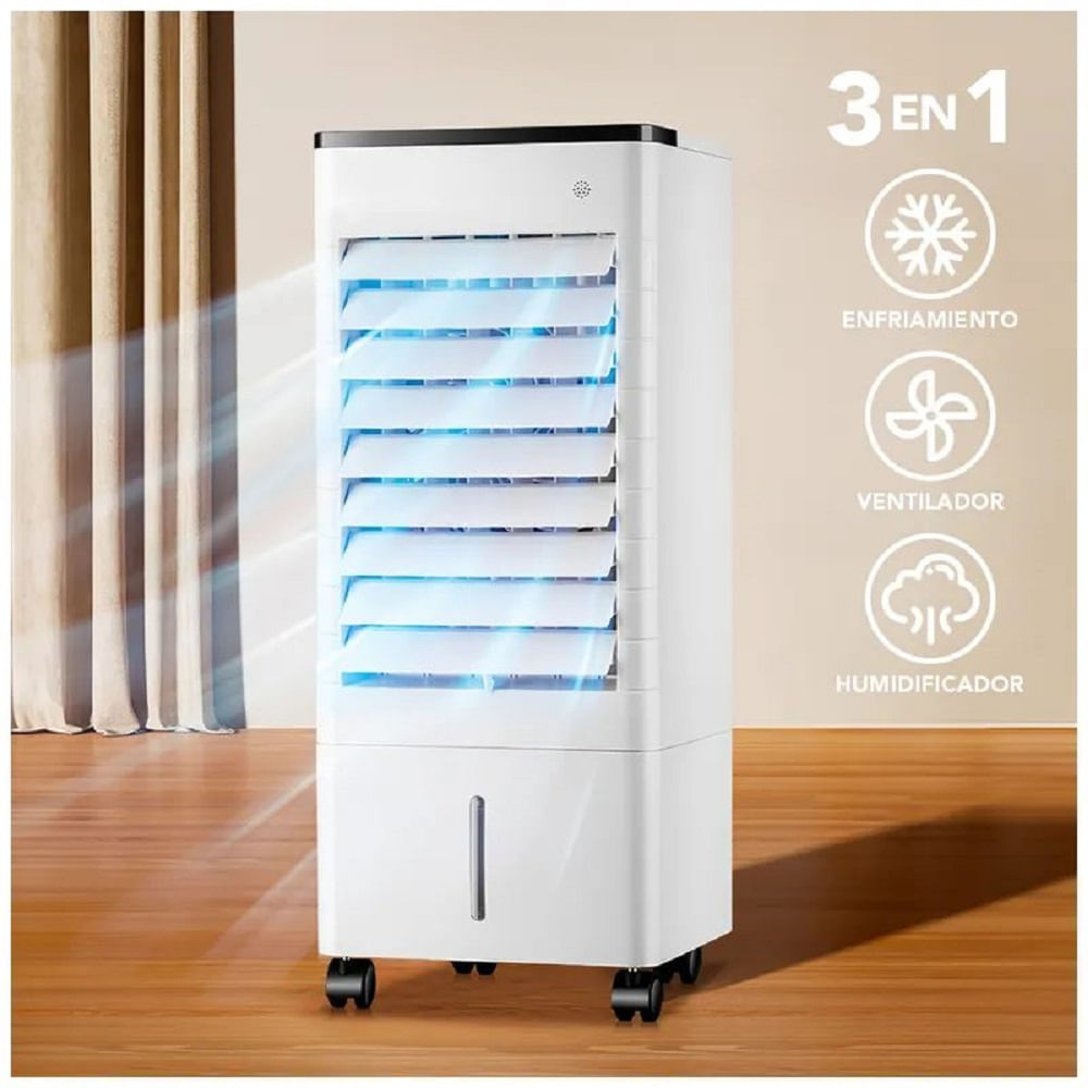 ENFRIADOR VENTILADOR PORTÁTIL 3 EN 1 CON HIELO Y RUEDAS