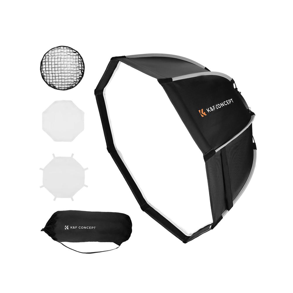 Softbox Octagonal KF Concept 55cm Armado Rápido con Grid Bowens
