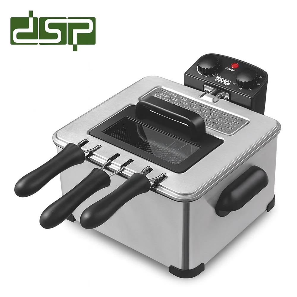 FREIDORA ELÉCTRICA DE 2 CANASTILLAS 5 LITROS ACERO INOXIDABLE