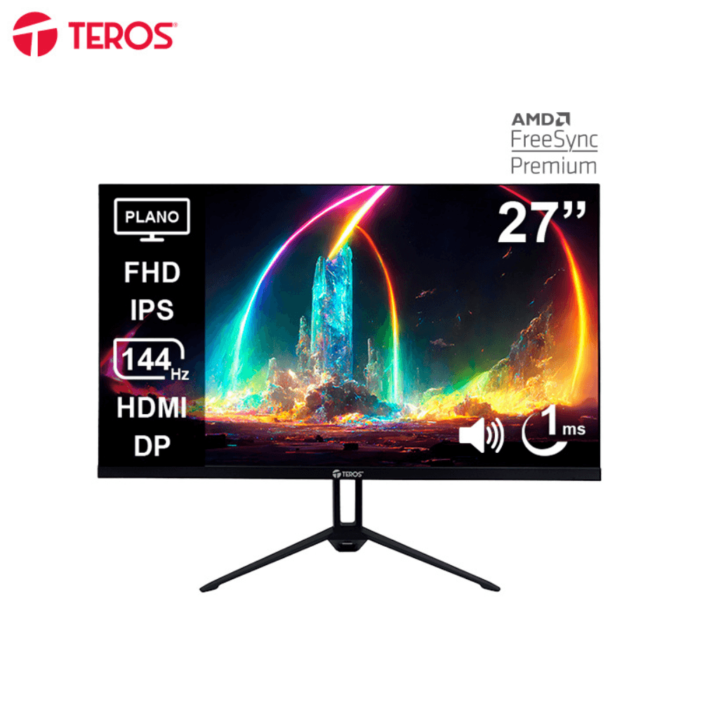 MONITOR TEROS IPS TE-2714S FHD 27 144HZ 1MS 1920X 1080 HDMI DISPLAYPORT