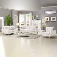 Juego de sala 3-2-1 Kiva color ivory