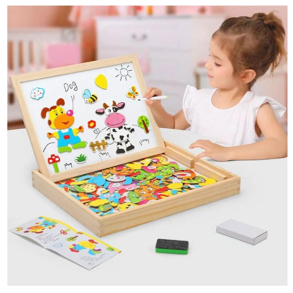 Pizarra Magnética Didáctica 2 En 1 - Números Y Letras