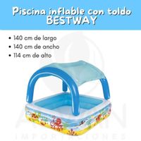 Piscina inflable con toldo