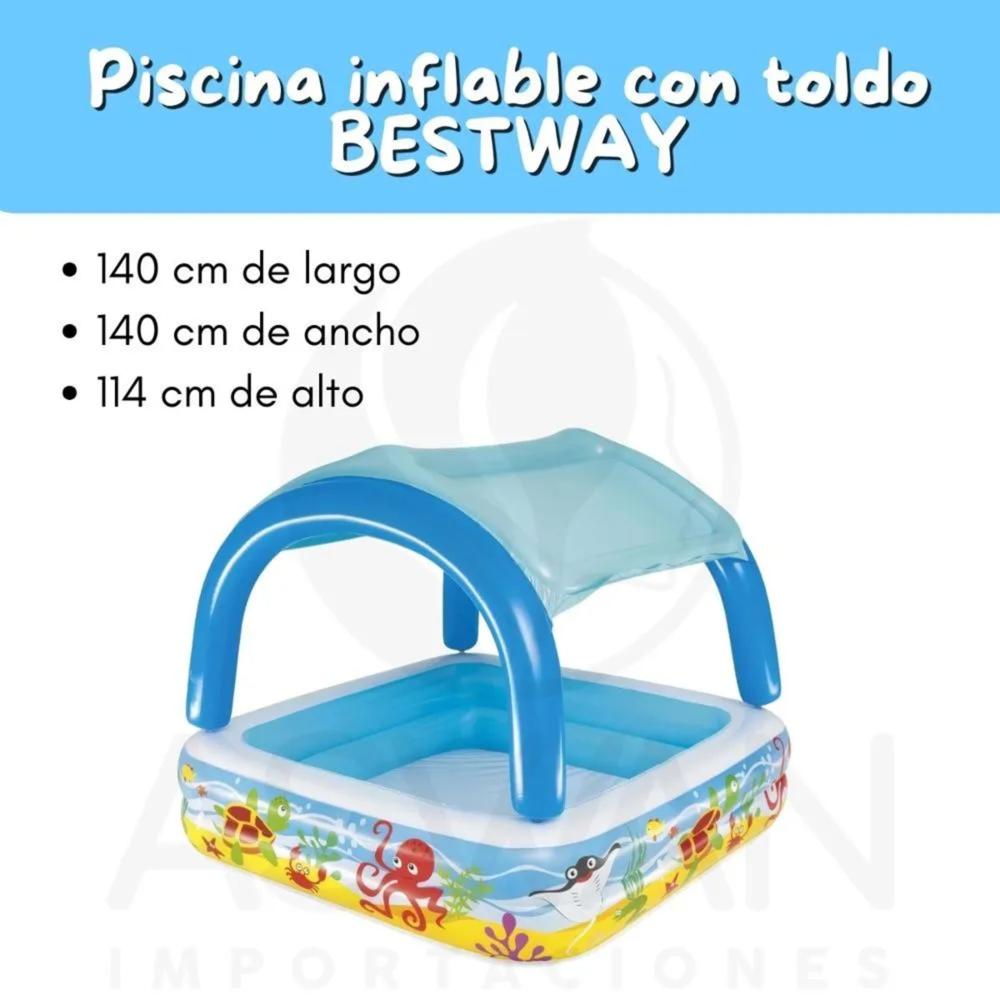 Piscina inflable con toldo