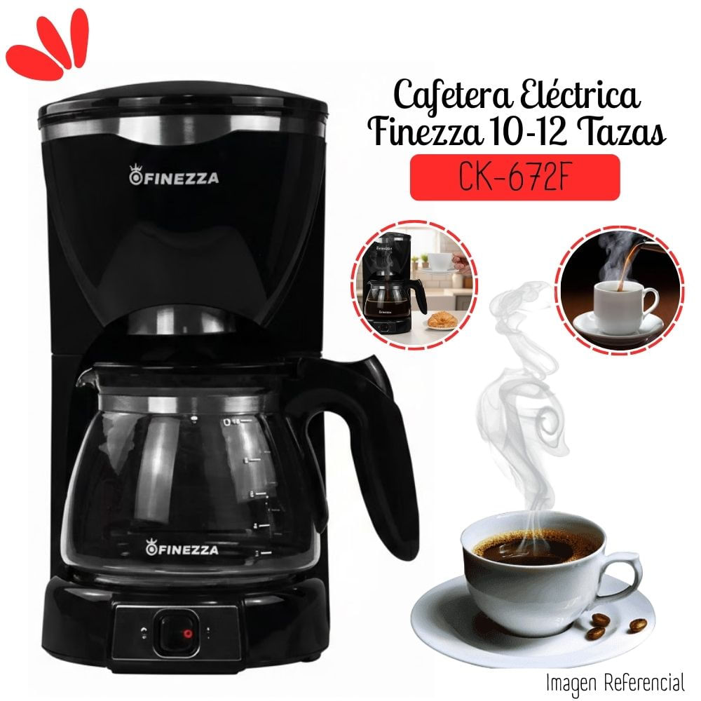 Cafetera Electrica Finezza CK-672F 1.25 litros 1000 watts
