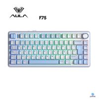 TECLADO AULA F75 RGB INALAMBRICO ESPAÑOL WHITE Y CYAN
