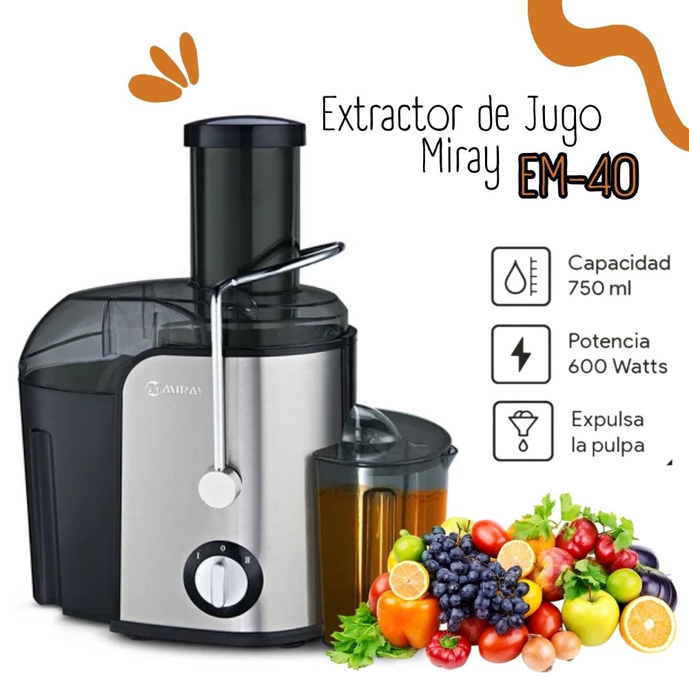 Extractor de Jugos de 600Watts EM-40