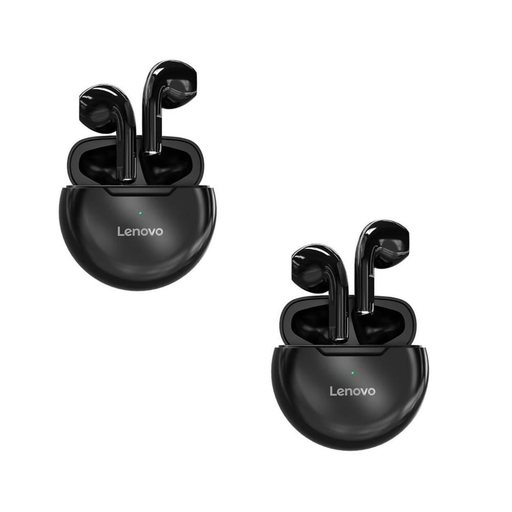 Pack x 2 Audífonos Inalámbricos Bluetooth Lenovo HT38 16 Horas Negro