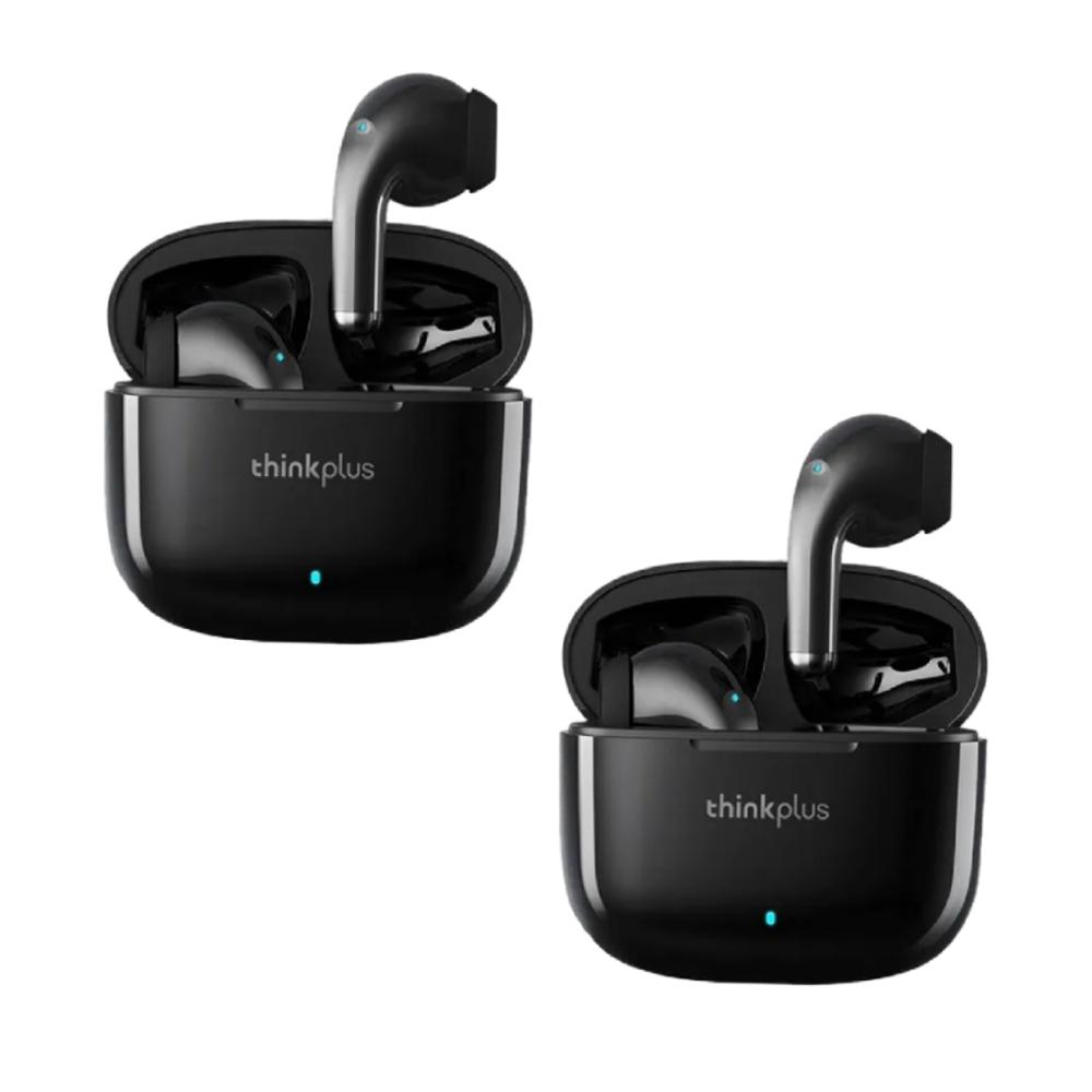 Pack x 2 Audífonos Inalámbricos Bluetooth Lenovo LP40 PRO 30 Horas Negro