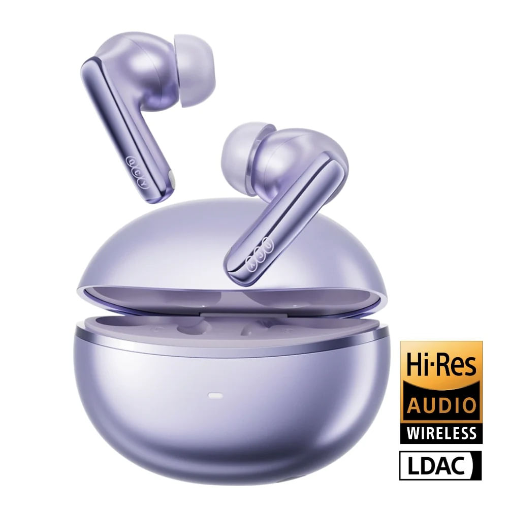 Audífonos QCY MeloBuds N70 Cancelación de Ruido Activa Hi-Res Audio BT 6.0 - Purpura