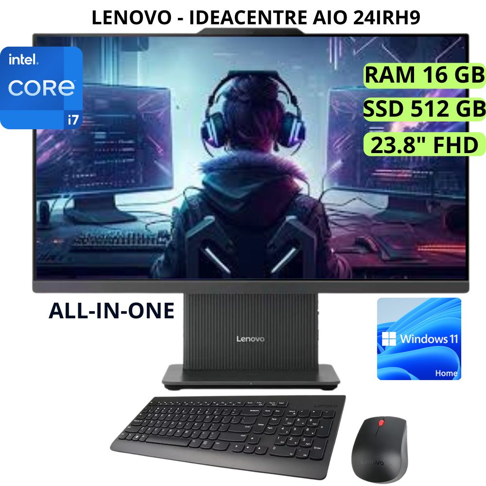 All in one LENOVO IdeaCentre AIO 27IRH9 INTEL CORE i7 Ram 16GB SSD 512 GB -F0HN009XLD