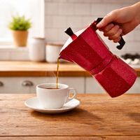 cafetera moka granito 12 tz rojo