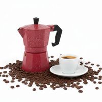 cafetera moka granito 3 tz rojo