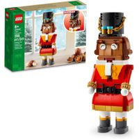 LEGO CASCANUECES DECORACIÓN NAVIDEÑA CONSTRUIBLE CON BRAZOS Y BOCA