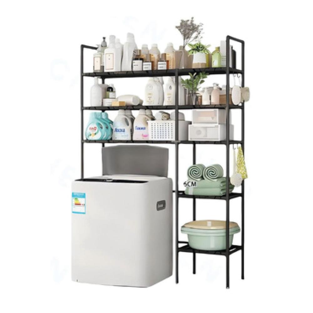 Estante Organizador Lavadora Secadora Codos 5 Niveles 106cm Negro