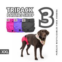 TRIPACK 03 Pañales Reutilizables Ecológicos PATITAS SHOP de TELA para CELO Hembra XXL