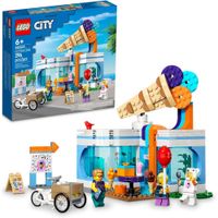 HELADERÍA LEGO CITY SET DE CONSTRUCCIÓN CON BICICLETA DE CARGA MINIFIGURAS Y ACCESORIOS