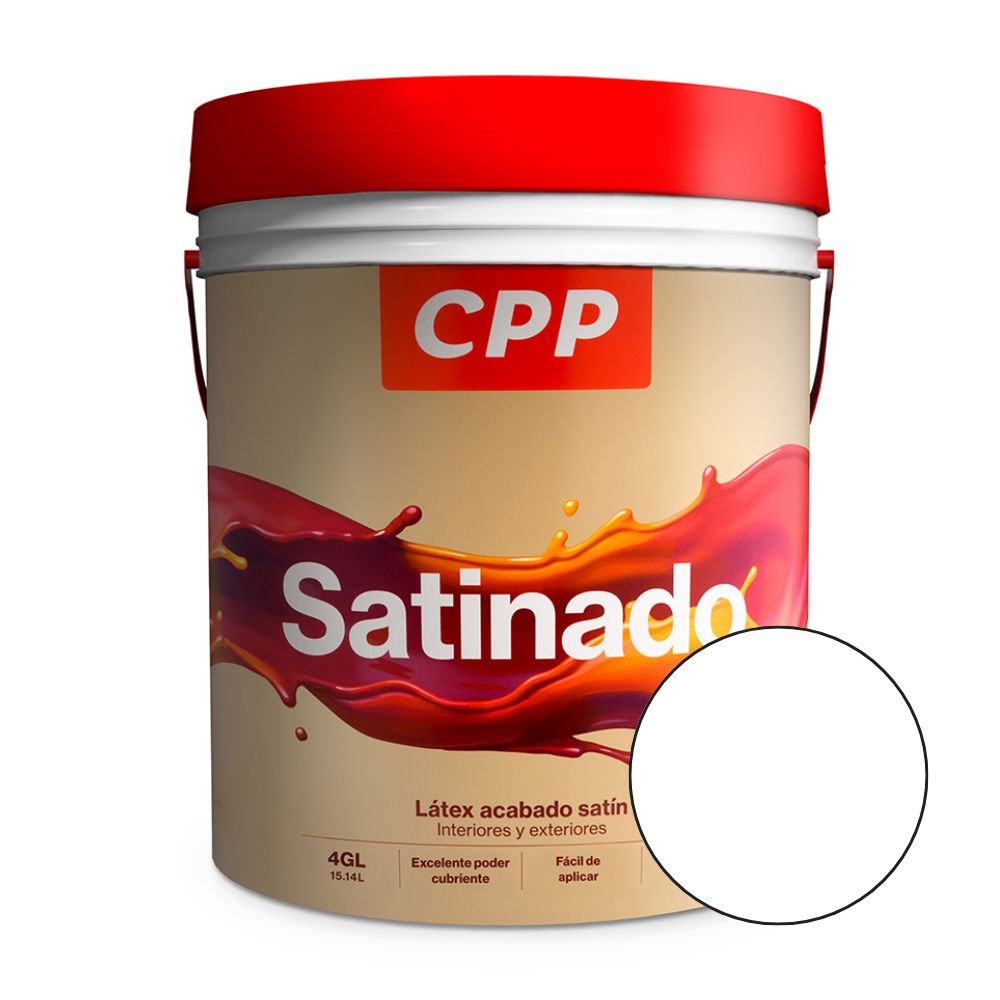Pintura Látex Satinado CPP Blanco 4 galones