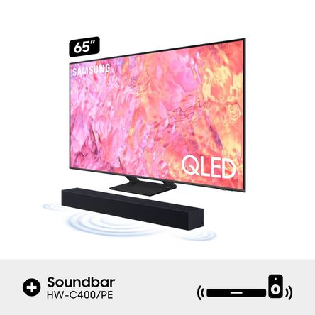 Combo Samsung 65 pulgadas QLED 4K QN65Q65CAGXPE - Soundbar HW C400 Combo Samsung 65 pulgadas QLED 4K QN65Q65CAGXPE - Soundbar HW C400