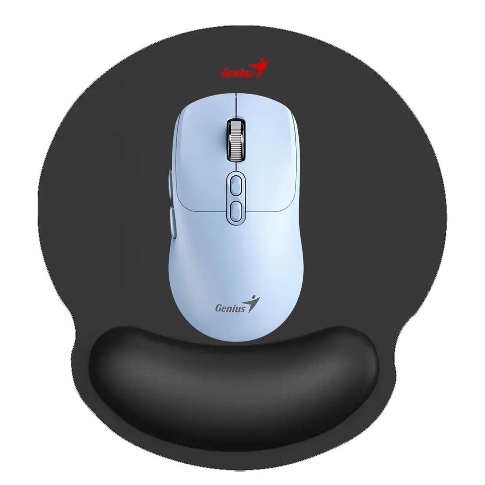 COMBO GENIUS MOUSE NX-8080S AZUL Y PAD MOUSE G-WMP 100 CON DESCANSADOR