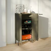 Zapatera Moderna Tayson 2 Puertas Negro RR MUEBLES