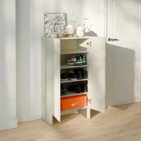 Zapatera con Corte para Zócalo Mía 2 Puertas Gris RR MUEBLES