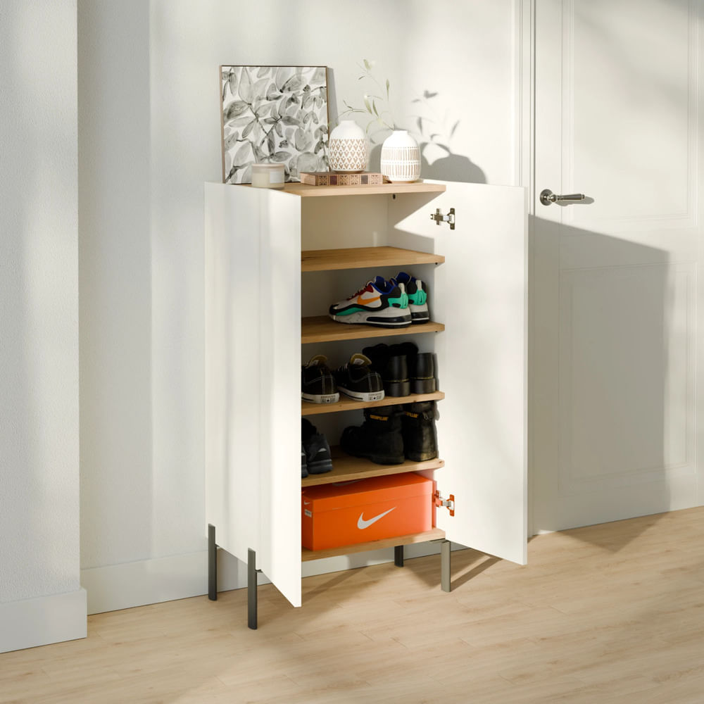 Zapatera Moderna Tayson 2 Puertas BlancoDuna RR MUEBLES